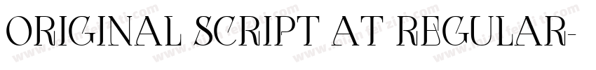 Original Script AT Regular字体转换